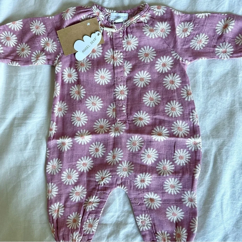 Angel Dear Peasant Romper Daisy Dynamo NWT 0-3 months